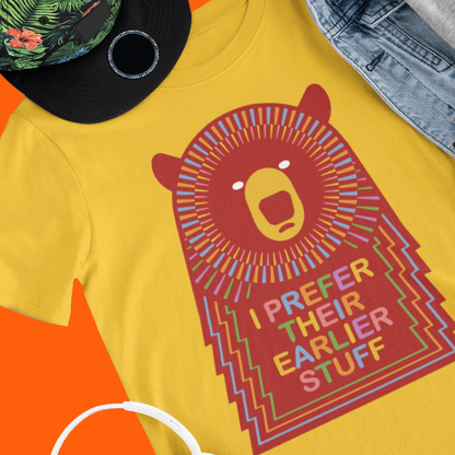 Restless Wears Muso Bear Kids Organic Cotton T-Shirt Bear T-Shirt Music Quote T-Shirt