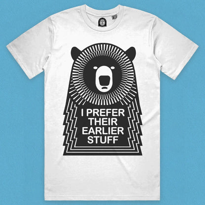 Close up view of the band of Bear T-Shirt in White