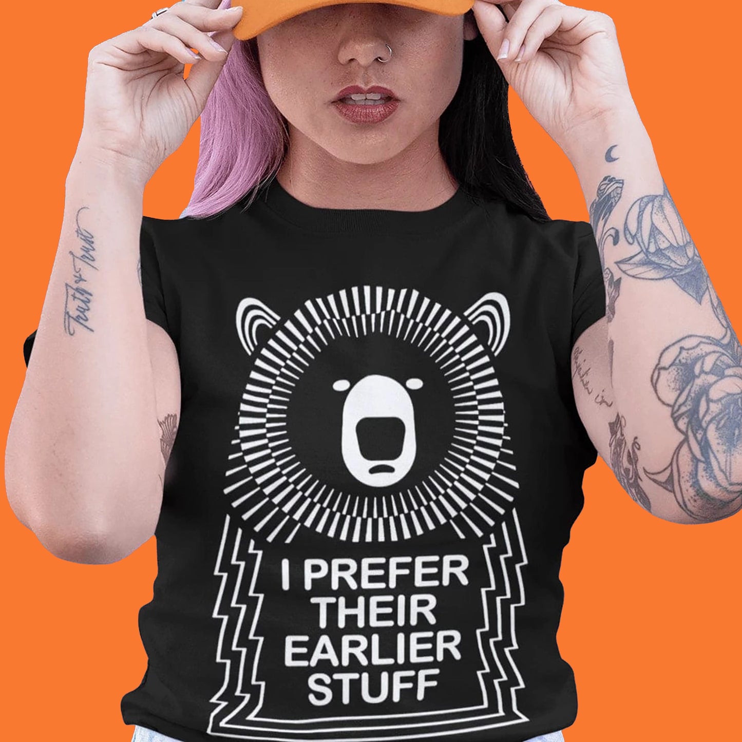 Music Quote "I Prefer their Earlier Stuff" Bear T-Shirt