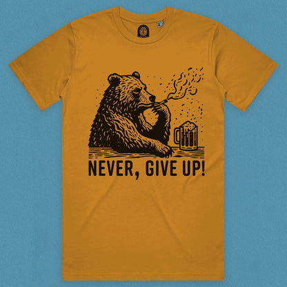 Never Give Up Bear T-Shirt