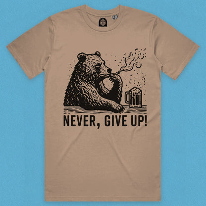 Never Give Up Bear T-Shirt